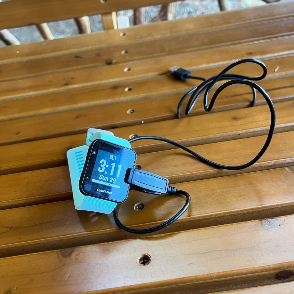 Garmin forerunner 35- frost blue (aqua) EUC